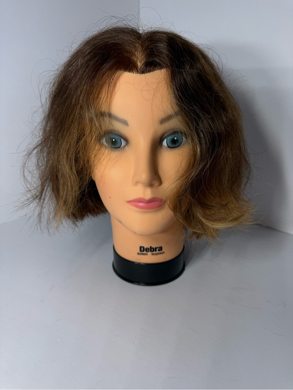 Deb Short Brown Ombre Styling Mannequin Head